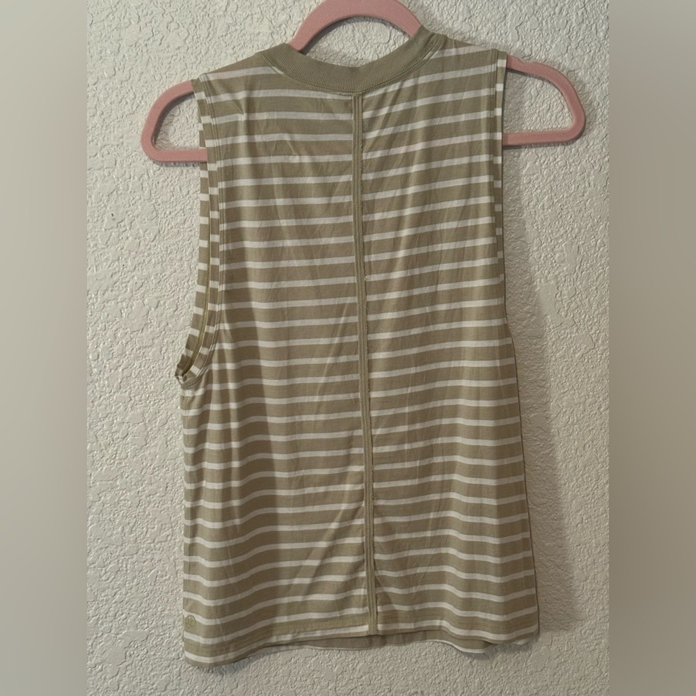 Lululemon All Yours Tank Top in the color "Yachtie Stripe Dew Green White" sz 10